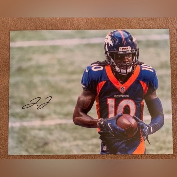 Jerry Jeudy Autographed Photo Denver Broncos 8.5x11 - Picture 1 of 2